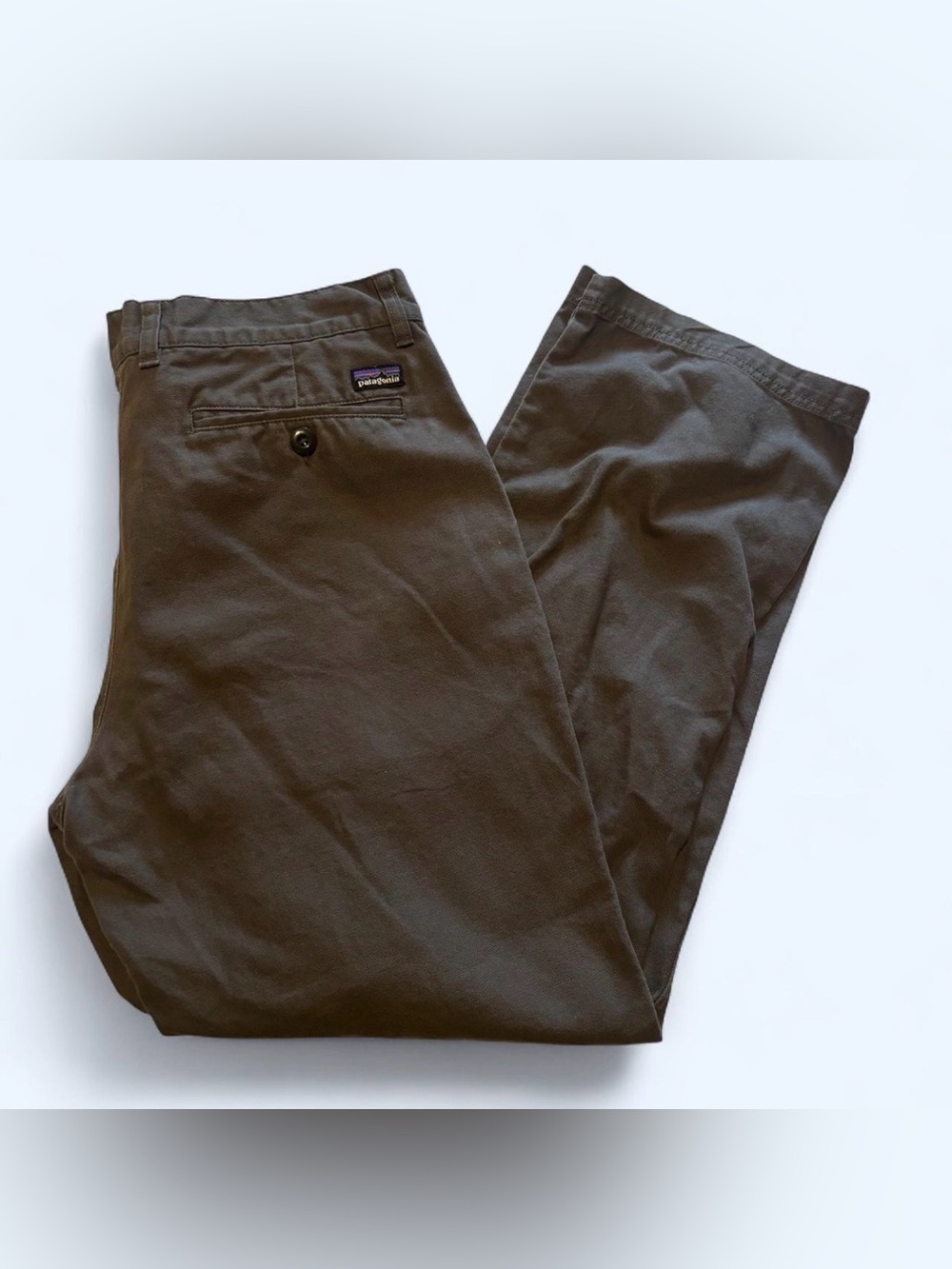 Patagonia Mens Organic Cotton Straight Leg Chino Pants Gray Size 33 x 29